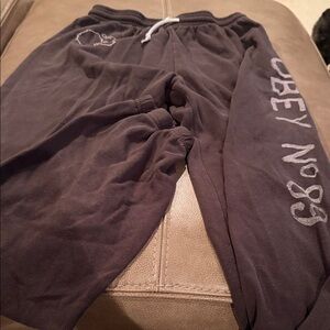 Obey Charcoal Joggers with Logo